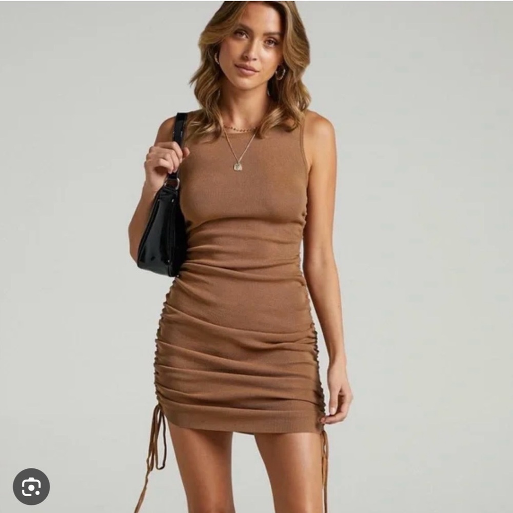 Lioness Camel Mini Dress